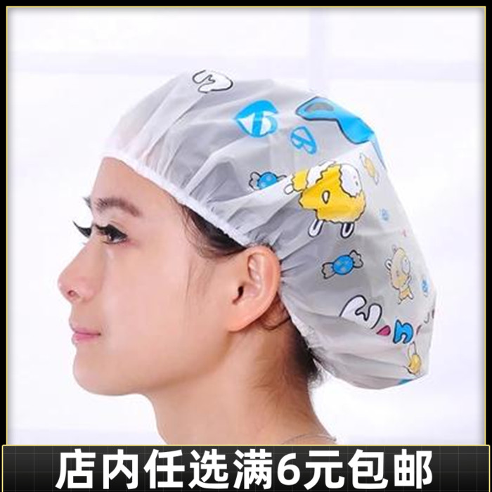 Full 6 Yuan thickened waterproof adjustable printed lace lace flower side bath cap eco-friendly bath cap hair protection hat bath cap