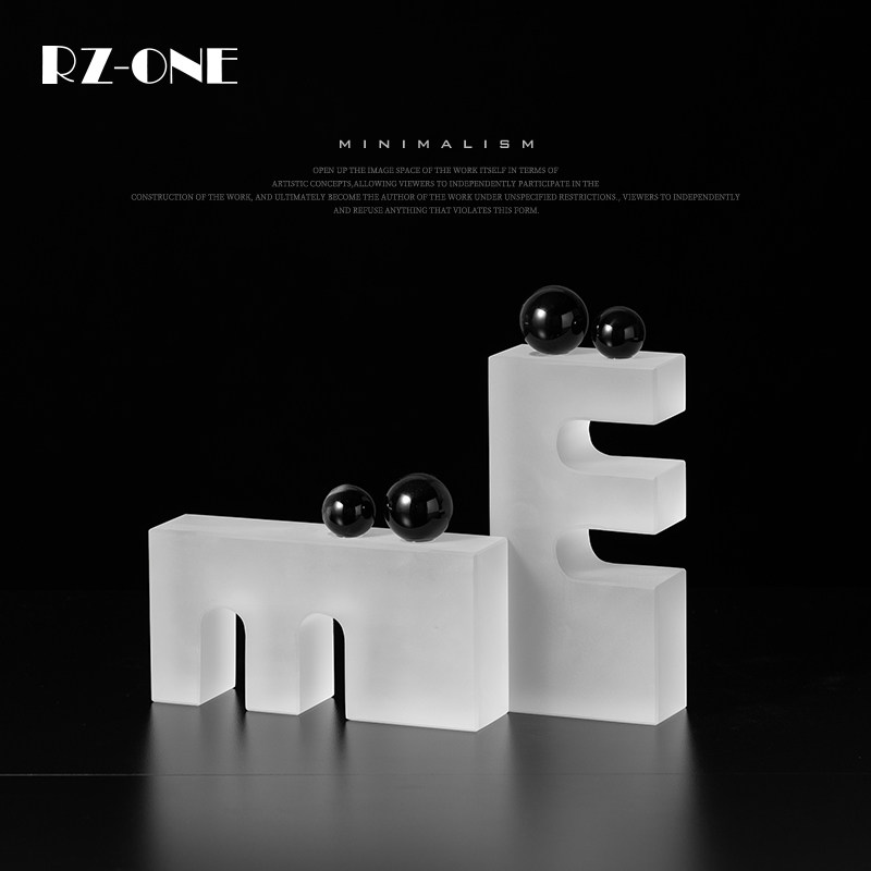 Rzone High-end Crystal Glass Geometric Profiled Furnishing Boilerplate Room Living Room Tea Table Wine Cabinet Superior Swing Piece-Taobao