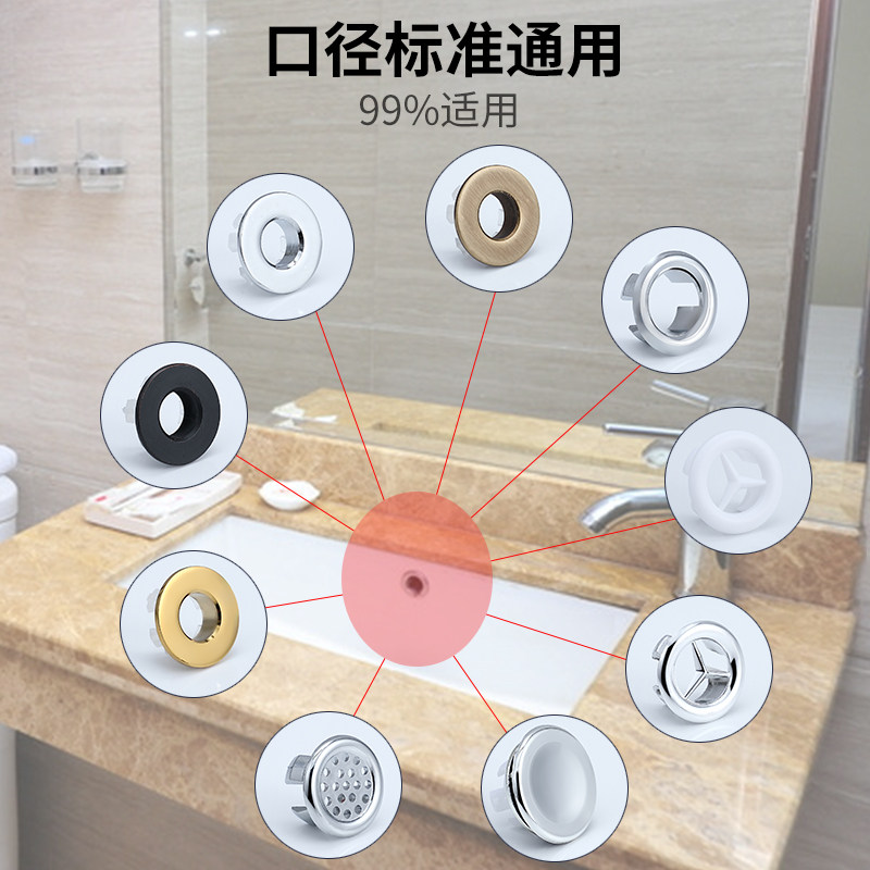 Wash Basin Spillway Decoration Cover All Copper Ceramic Face Basin Accessories Spillway Bore Choke Plug Table Basin closure