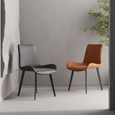 The dining chair is a minimalist home island table from Foshan, a black light luxury backrest chair, a new high-end commercial stool for restaurants