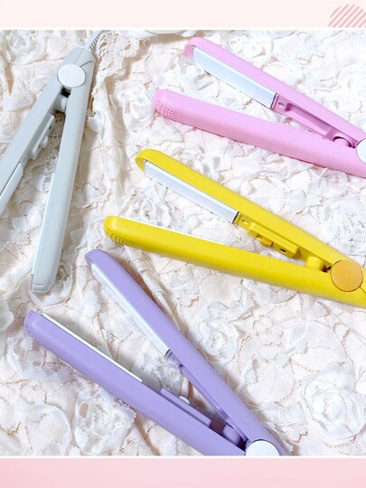 Mini Curling Iron, Straight and Curling Dual-Purpose Electric Splint, Women's Straight Hair Straightening Plate Clip, Bangs Inner Buckle, Fluffy and Non-Damaging Ironing Board