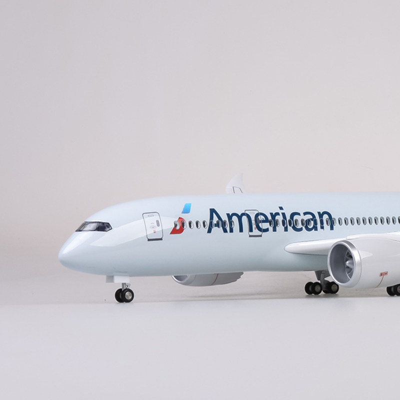43cm with wheels and lights American Airlines Boeing 787 aircraft model American Airlines 787 aircraft model gift