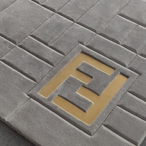 Wool metallic Italian minimalist gray living room thickened blended plain modern simple bedroom full-covered light luxury carpet