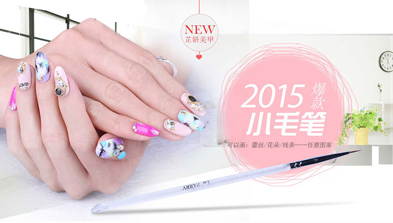 Dụng cụ làm móng tay Cung cấp móng tay sơn vẽ nhỏ nét cọ móc dòng bút vẽ - Công cụ Nail kìm cắt móng giả