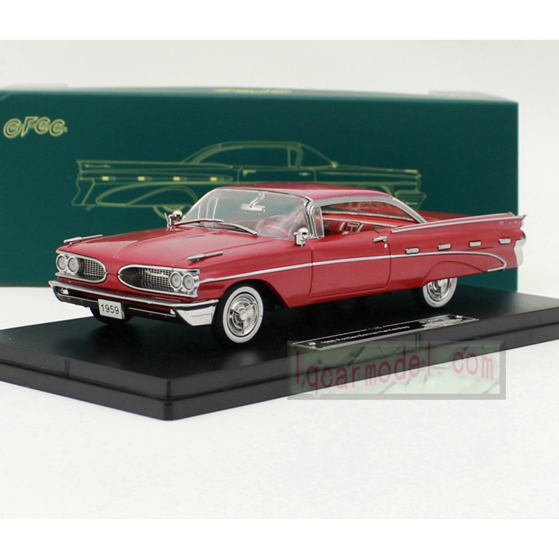 1:43 Gfcc 1959 Pontiac Bonneville Hardtop Alloy Car Model Red 1:43 Gfcc 1959 Pontiac Bonneville Hardtop Alloy Car Model Red