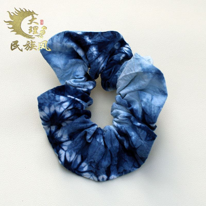 Tie-Dye Hair Ties, Large Intestine Tie-Dye, DIY Blue Kindergarten Tie-Dye Materials, Pure Cotton Semi-Finished Products, Yunnan Tie-Dye Hair Ties Tie-Dye Hair Ties, Large Intestine Tie-Dye, DIY Blue Kindergarten Tie-Dye Materials, Pure Cotton Semi-Finished Products, Yunnan Tie-Dye Hair Ties