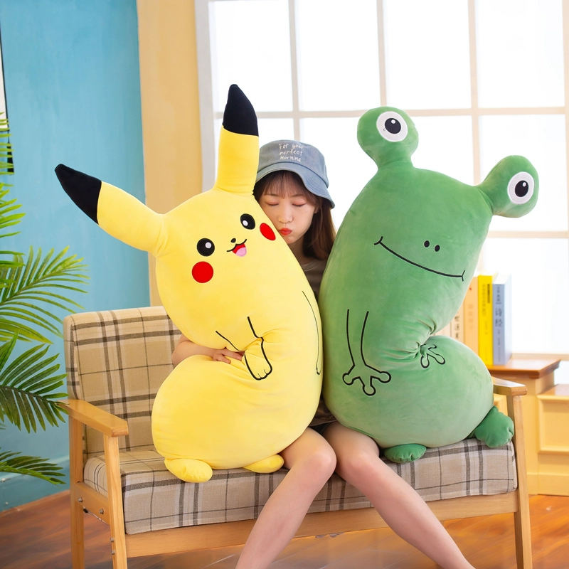 Pikachu đồ chơi búp bê dễ thương búp bê dễ thương cho bé gái cầm búp bê ngủ gối dài trên giường - Đồ chơi mềm