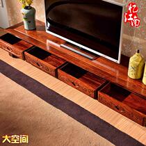 Sour Wood TV wall cabinet mahogany Chinese coffee table combination living room all solid wood pear floor cabinet hedgehog red sandalwood