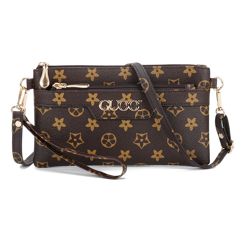 Brown FlowerBag female Inclined shoulder bag Versatile 2021 new pattern ma'am Korean version One shoulder Female bag Leisure fashion Mobile phone bag The single shoulder bag