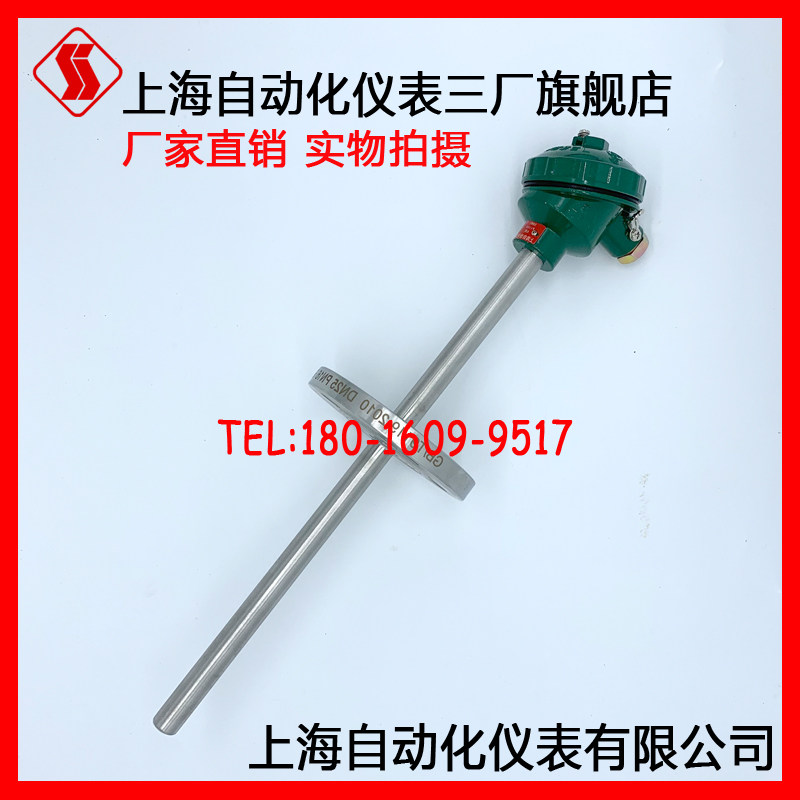 Flange connection thermocouple WRN-430(K) K type temperature sensor Shanghai automation instrument factory no 3