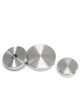 Stainless steel round cake steel cake solid mirror nail advertising nail glass display rack table connecting screw coffee table fixed round cake