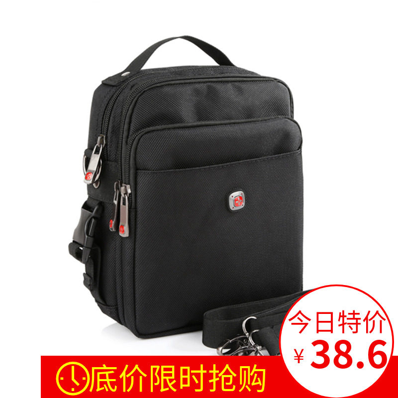 Swiss Army Knife Single Shoulder Bag Men Canvas Business Casual Bag Outdoor Inclined Satchel Oxford cloth Handmade bag Men's bag