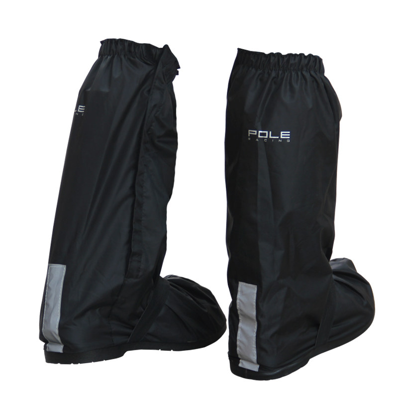 Motorcycle equipped with waterproof and rain-proof shoes cover large-code anti-slip thickness racing shoes and cover high-cylinder reflective waterproof