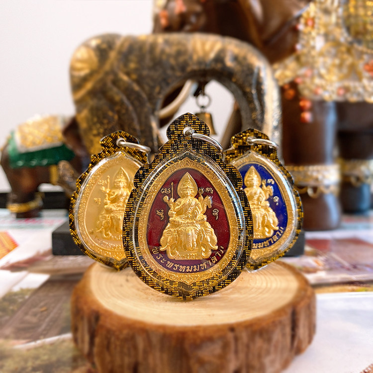 Vegetarian Thai Buddhist brand Wif riding elephant on all sides