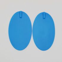 Meridian Massage Physiotherapy Electric Shock Plate Blue Oval non-adhesive electrode sheet electrotherapy silicone sheet conductive patch pair price