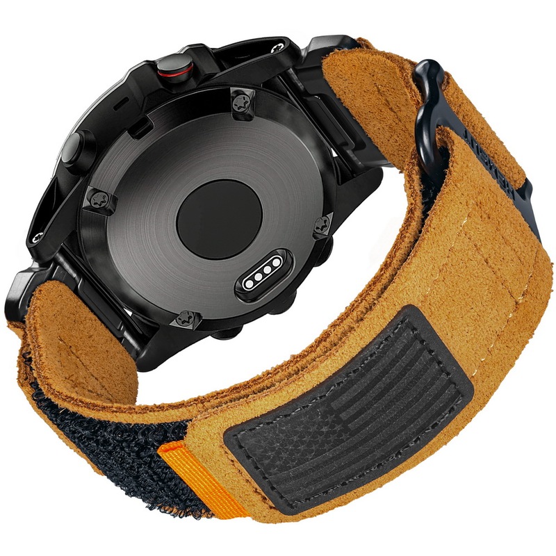 Hemsut First-Layer Cowhide Leather Watch Strap with Velcro Is Suitable for Garmin Smart Watches, Feinixi and Taiteishi