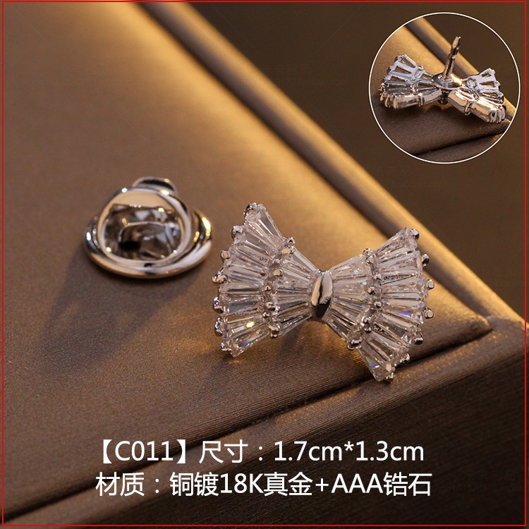 Tinh tế bông tuyết cổ áo kim cao cấp nhỏ gọn trâm nhỏ ngọc trai Hàn Quốc trâm cài áo cổ nhỏ pin cai ao
