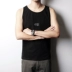 Yu Wenle mùa hè xu hướng mới cotton thể thao vest thể thao nam lỏng lẻo tay áo ngắn tay áo thun thủy triều áo ba lỗ tập gym nam Áo vest cotton