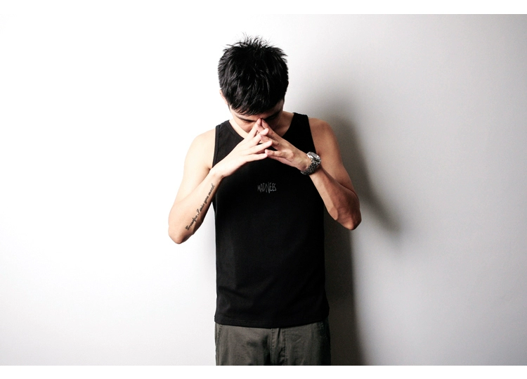 Yu Wenle mùa hè xu hướng mới cotton thể thao vest thể thao nam lỏng lẻo tay áo ngắn tay áo thun thủy triều áo ba lỗ tập gym nam