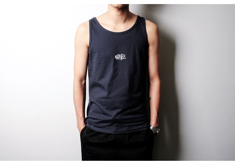 Yu Wenle mùa hè xu hướng mới cotton thể thao vest thể thao nam lỏng lẻo tay áo ngắn tay áo thun thủy triều áo ba lỗ tập gym nam