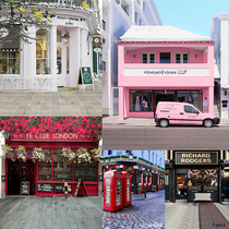 Small cloth BJD hand-run doll model soldier OB11 shooting photo background City City Street shop