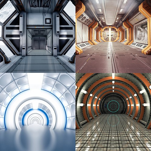 Wide Scene Soldier Model ob11 Photo Photography Background Cloth Clay Man Doll Photo B Tunnel Space Capsule