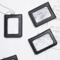 Leather work card set Cowhide leather certificate Aviation airport company employee card set Access control attendance guide enterprise