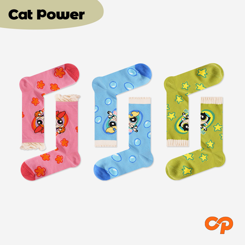 2025 New Popular Socks for Men and Women, Mid-Calf Socks, Powerpuff Girls Lace, Autumn and Winter Colorful Cute Cartoon Casual Socks 2025 New Popular Socks for Men and Women, Mid-Calf Socks, Powerpuff Girls Lace, Autumn and Winter Colorful Cute Cartoon Casual Socks
