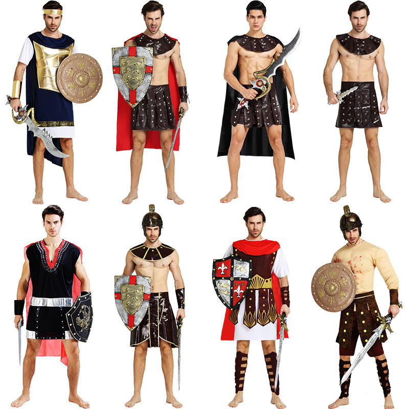 Halloween costumes ancient Roman samurai Italian general clothes men's Spartan warriors perform adult ninja costumes