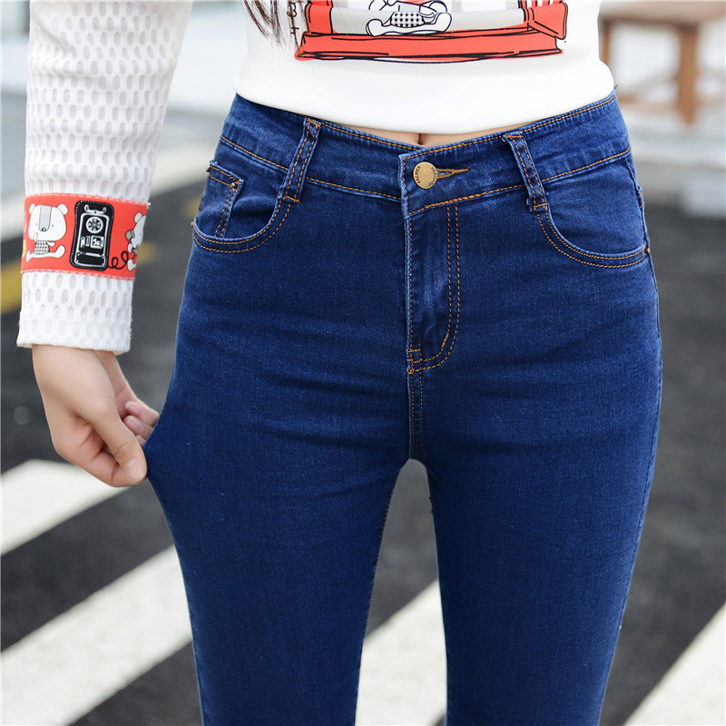 Summer New High-Waisted Jeans for Women, Korean Style Slim Fit Pencil Pants, Versatile Skinny Pants for Students