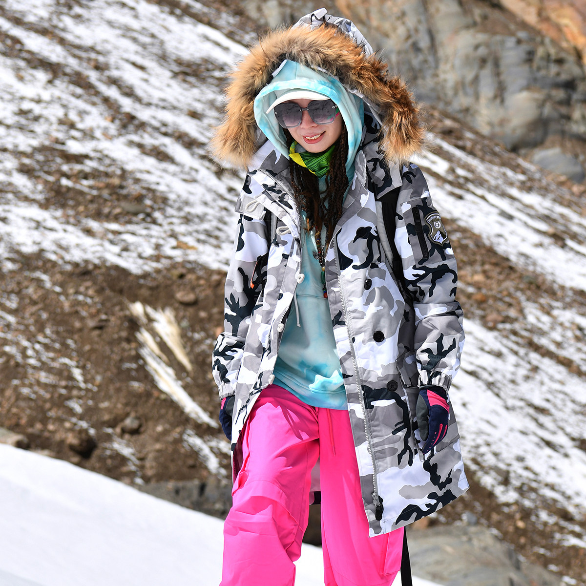 Beijing Forest Outdoor Detachable Three-in-one White Goose velvet liner windproof and waterproof medium long camouflate for men and women