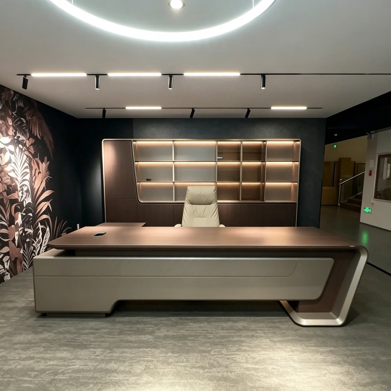 New Chinese-Style Solid Wood Executive Desk with Side Table, 2026 New Model, President's Office Desk, North American Black Walnut Executive Desk New Chinese-Style Solid Wood Executive Desk with Side Table, 2026 New Model, President's Office Desk, North American Black Walnut Executive Desk