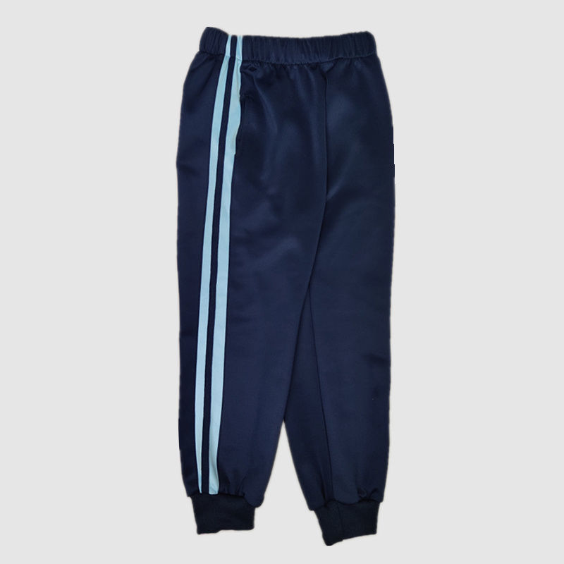 Navy Blue Jogger Pants with Light Blue Stripes, Children's Sports Pants, School Uniform Pants for Primary and Secondary School Students, Straight-Leg Pants Navy Blue Jogger Pants with Light Blue Stripes, Children's Sports Pants, School Uniform Pants for Primary and Secondary School Students, Straight-Leg Pants
