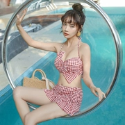 Phiên bản Hàn Quốc của bộ bikini hai mảnh lưới sành điệu sành điệu tụ tập băng bó Pingjiao tắm nước nóng cho nữ - Bikinis