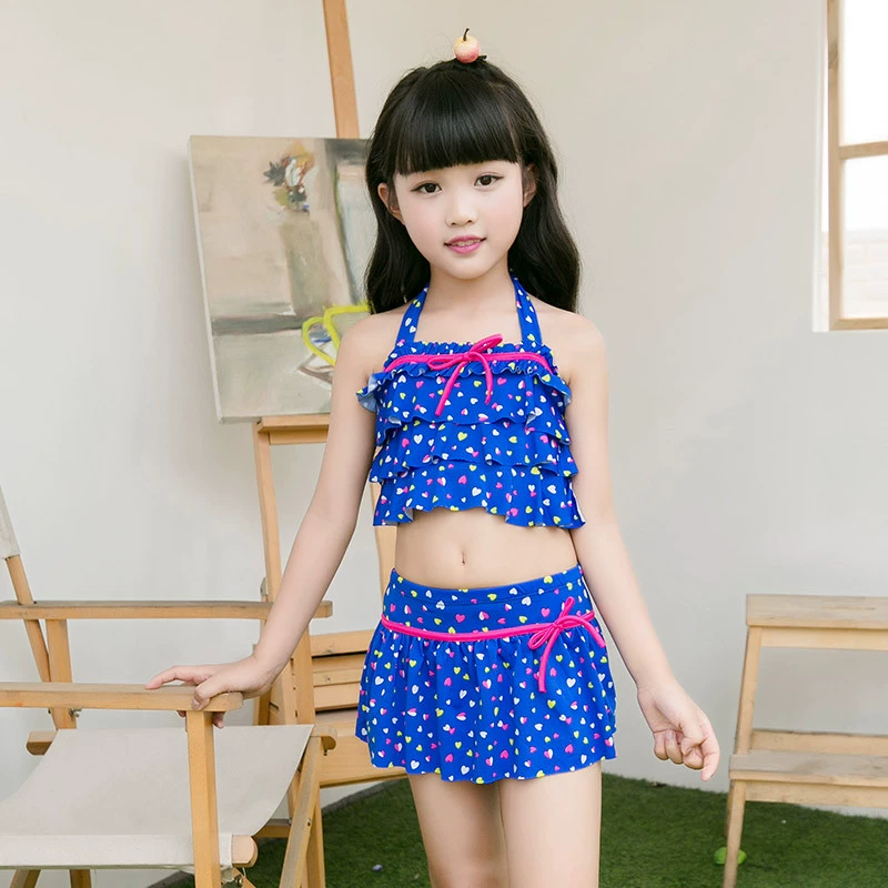 Cô gái chia hai mảnh phiên bản tiếng Hàn của quần sịp thoải mái đồ bơi trẻ em nhỏ đi biển đi biển cho bé gái