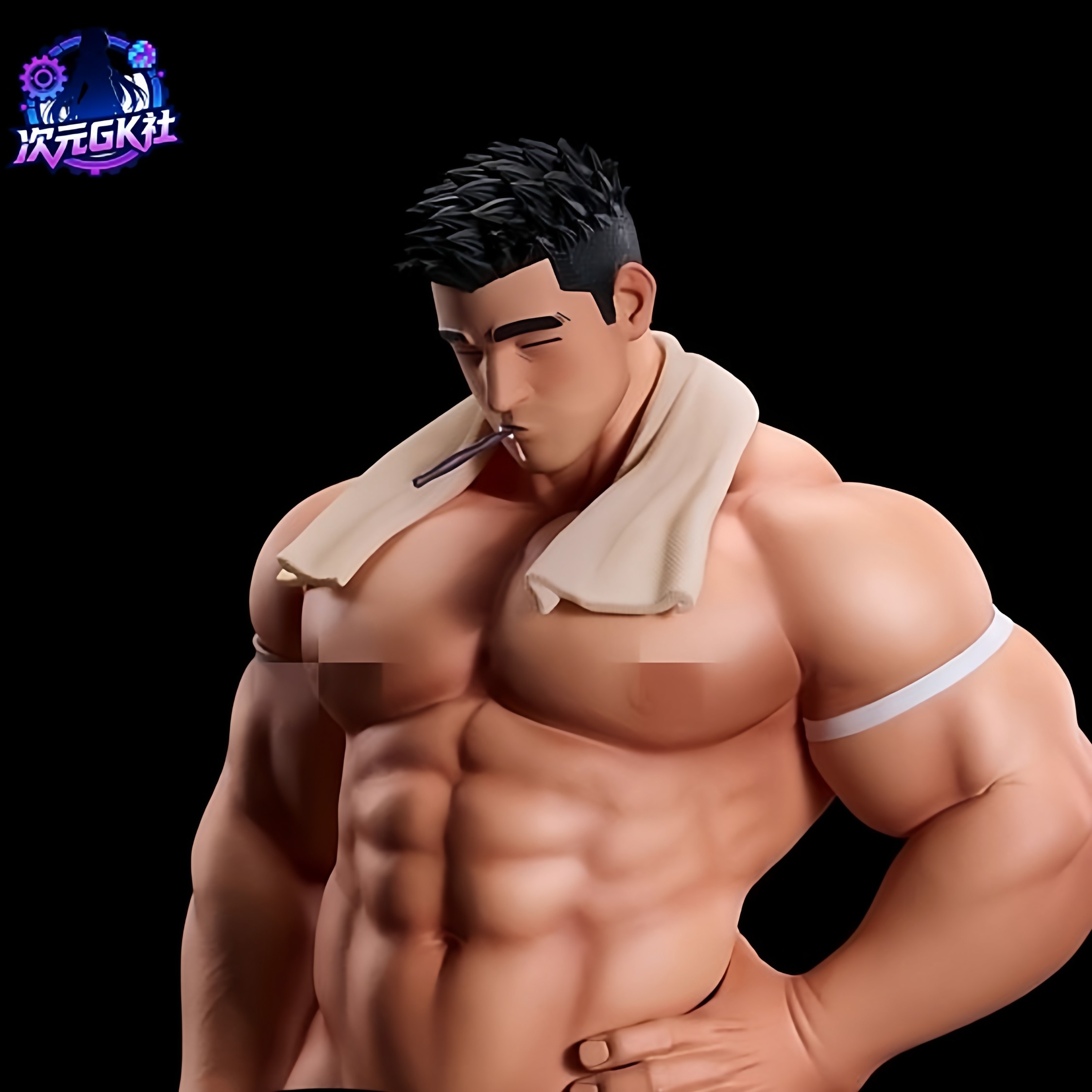【在庫あり】ルークGKフィギュア、男性モデル、ダブルヘッドスカルプト＋ソフト＆ハードアクセサリー＋トイレアクセサリー