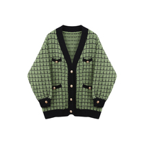 CIVICERA gust sweater jacket woman spring 2022 new loose small fragrant wind cardiovert knitted blouse