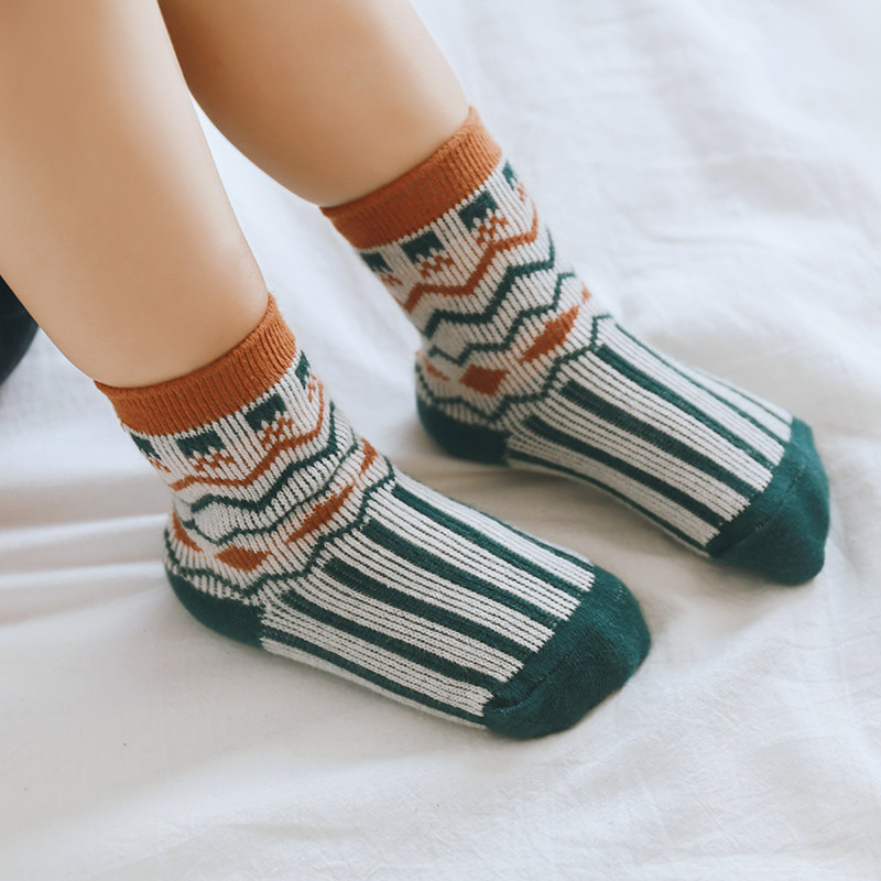 Children's socks spring and autumn thin cotton 01 - 3 - 5 years old Korean boys and girls baby stockings in stockings student cotton socks