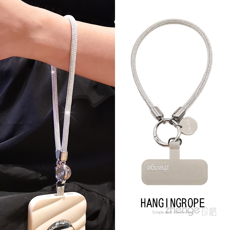 Luxurious Mesh Phone Lanyard with Full Rhinestones, Fashionable Bracelet, High-End Rhinestone Wristband, Bag Chain, Keychain, Sturdy Case for Women