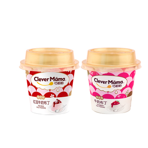 巧妈妈牛奶布丁2种口味果粒果冻