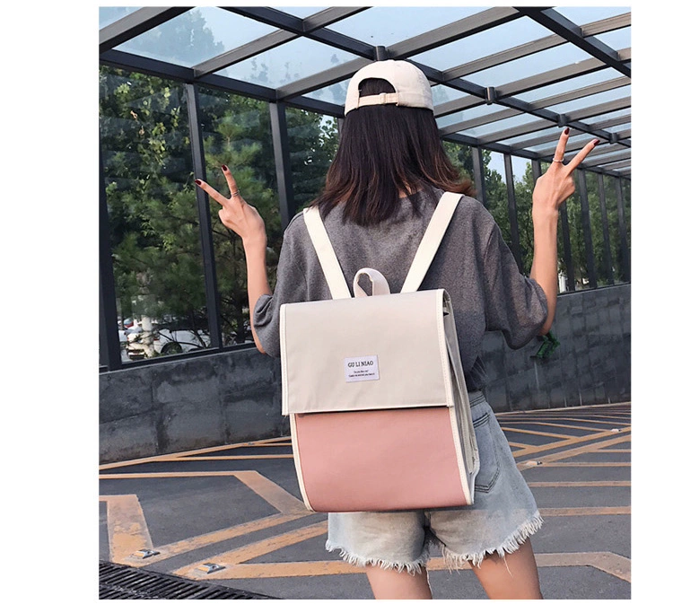 Túi đi học nữ Sen phiên bản Hàn Quốc của trường đại học gió ba lô ba lô nylon nữ 2019 mới thời trang hoang dã - Ba lô
