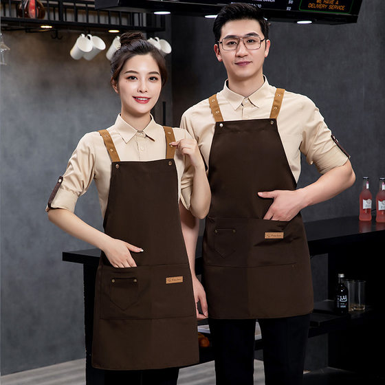 厨师围裙厨房大号饭店餐厅男女家用咖啡店快餐店食堂餐饮专用定制