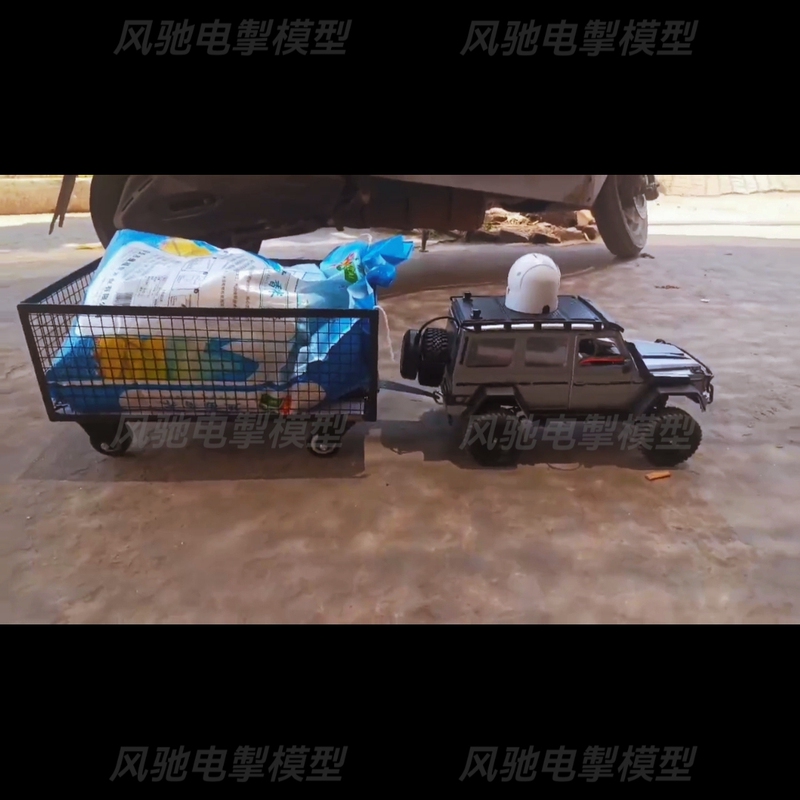 Climbing Vehicle Easy-To-Control 4082 Trailer, Manguo Trailer, Metal Trailer, Flatbed Large Trailer, Trx4, Scx10