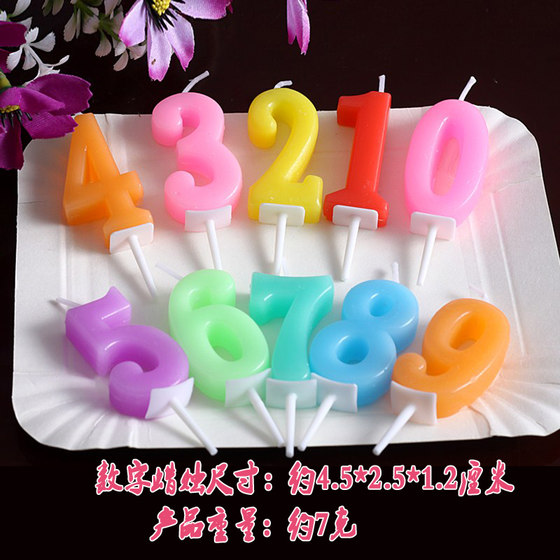 Internet celebrity children's birthday love candle party cake supplies creative golden number candle romantic Valentine's Day