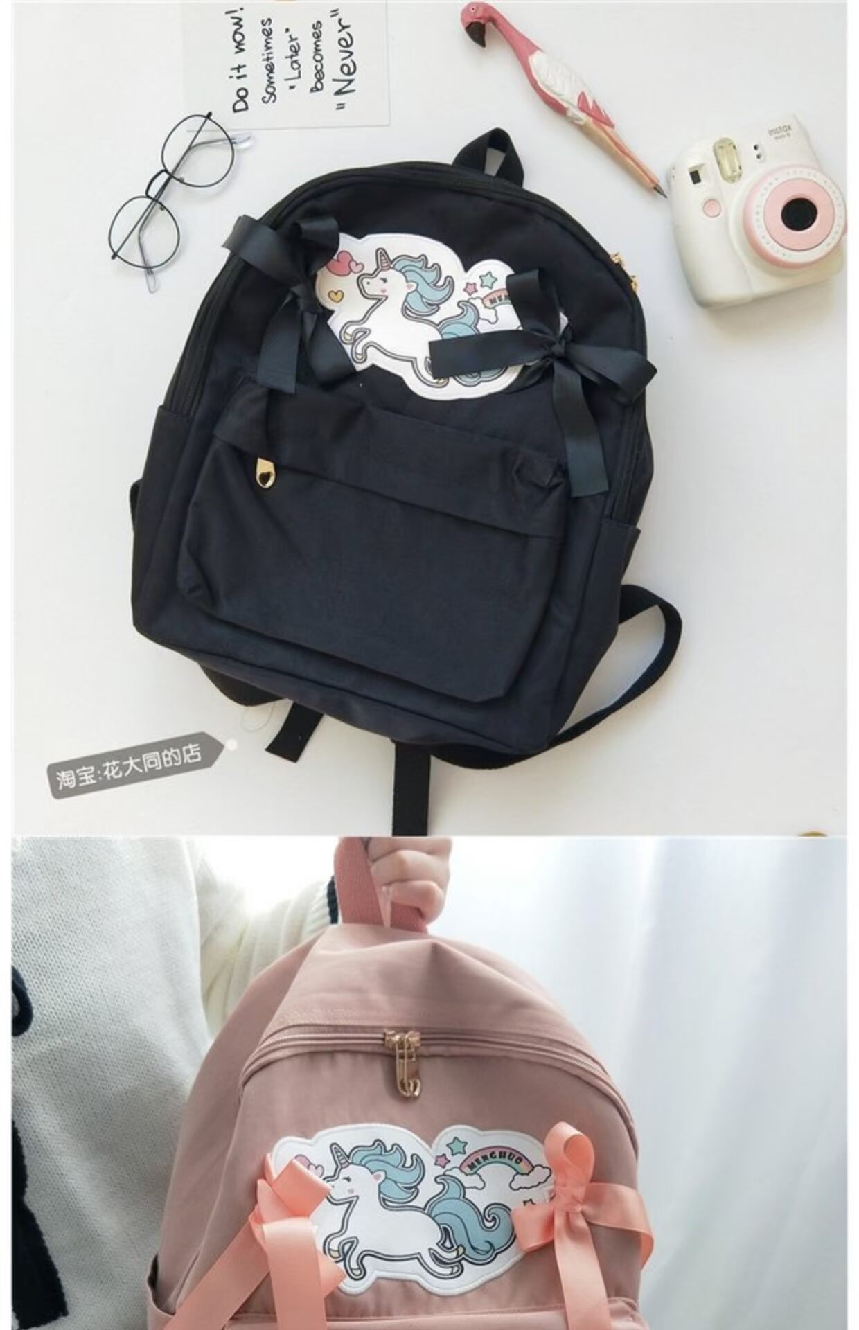 Cô gái mềm mại đeo vai em bé Nhật Bản dễ thương Unicorn học sinh ba lô nhỏ túi tươi nữ trung học balo gucci nam