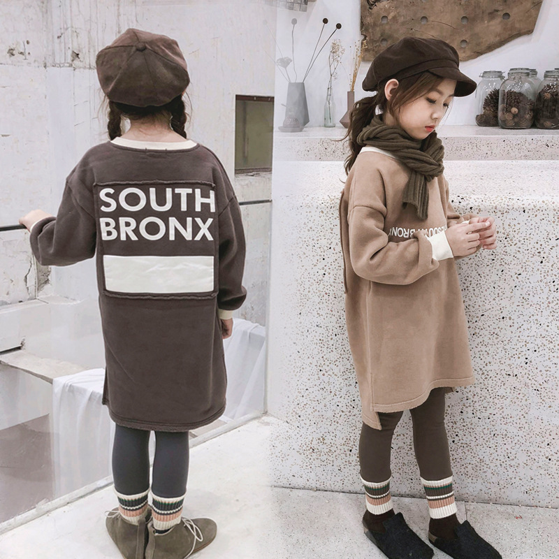 Britain's next kiss girl thick T-shirt plus suede 2020 new childlike Korean version of the Korean version of the undershirt with long sleeves