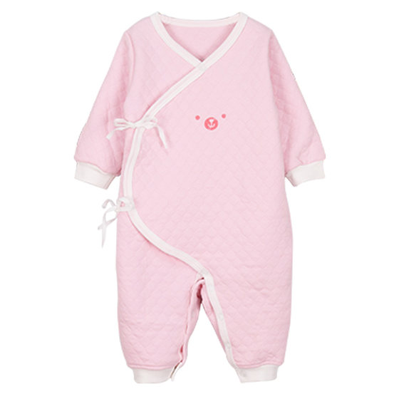 Newborn baby clothes, autumn and winter pure cotton warm quilted newborn male and female baby jumpsuits, infant and toddler thickened winter clothes