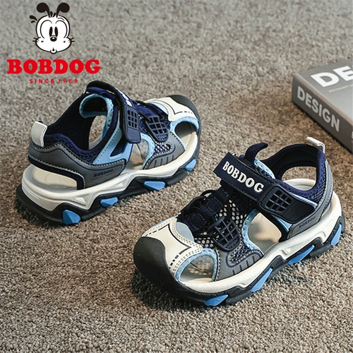 Сандалии для мальчиков, нескользящая сумка для обуви, летняя детская обувь, мягкая подошва, подходит для подростков