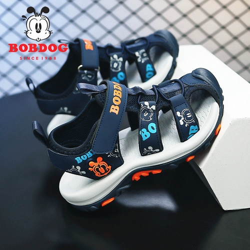 Летние нескользящие сандалии для мальчиков, детская сумка, детская пляжная обувь, мягкая подошва, подходит для подростков