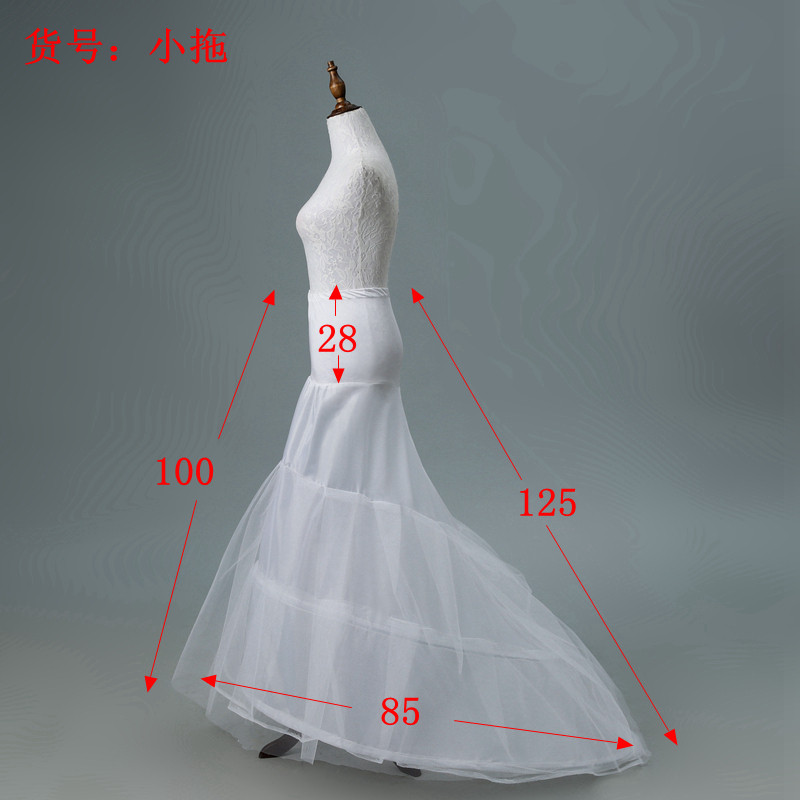 Two steel small trailing lining skirt brace fish tail wedding dress bridal gown wedding gosplay Classical Palace Design